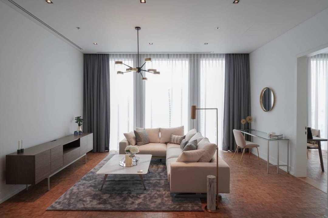 2 Bedrooms, 3 Bathrooms 135 sqm size The Ritz Carlton Residences Bangkok For Rent 150,000THB