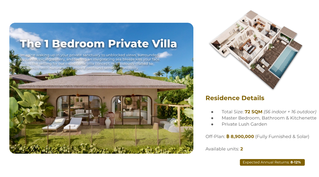 1 Master Bedroom, 1 Bathroom 72sqm at Oak & Verde Residence For Sale 8.9MB