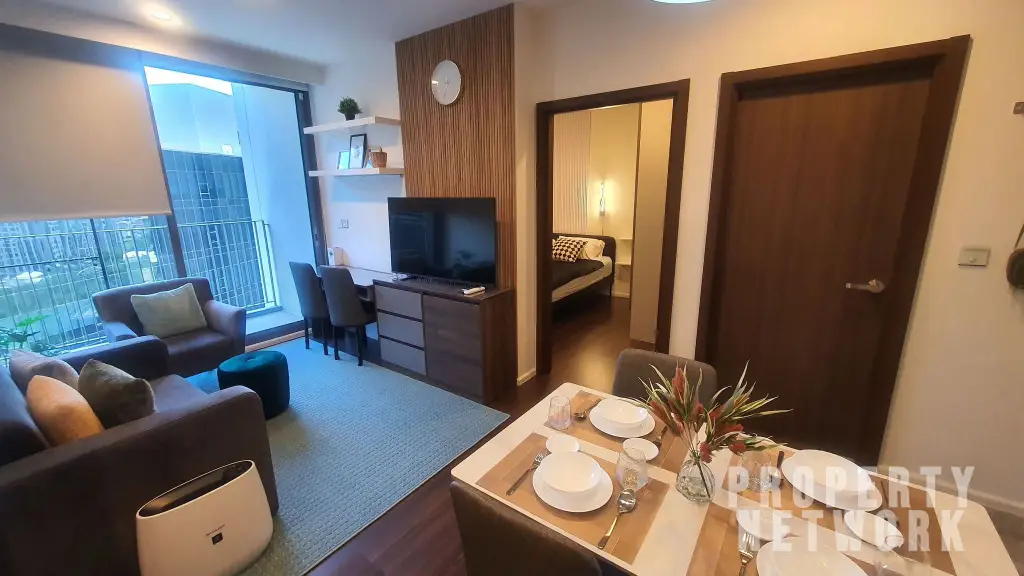 2-Bedroom 1-Bathroom 48sqm condo for Rent at Whizdom Inspire Sukhumvit 31,000 THB/month, BTS Punnawithi