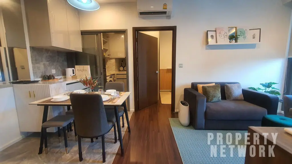 2-Bedroom 1-Bathroom 48sqm condo for Rent at Whizdom Inspire Sukhumvit 31,000 THB/month, BTS Punnawithi