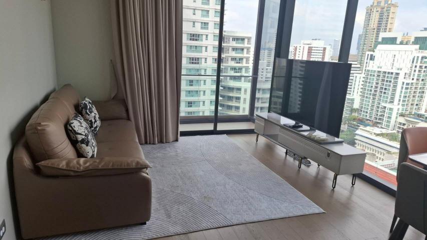 Rent a luxury 2-bedroom, 2-bathroom condo at Celes Asoke, 71 sqm, for 80,000 THB/month. Prime location with top amenities, BTS & MRT access, and city views.