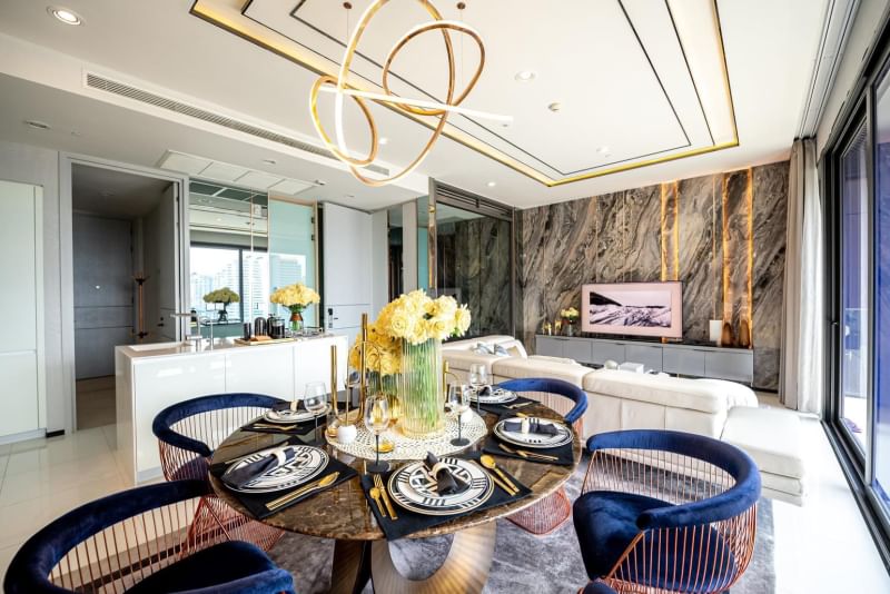 Luxury 2-bedroom 3-bathroom 137 sqm condo at Vittorio Sukhumvit 39. Panoramic views, premium amenities, and prime location. For rent: 160,000 THB/month, for sale: 55M THB near BTS Phrom Phong