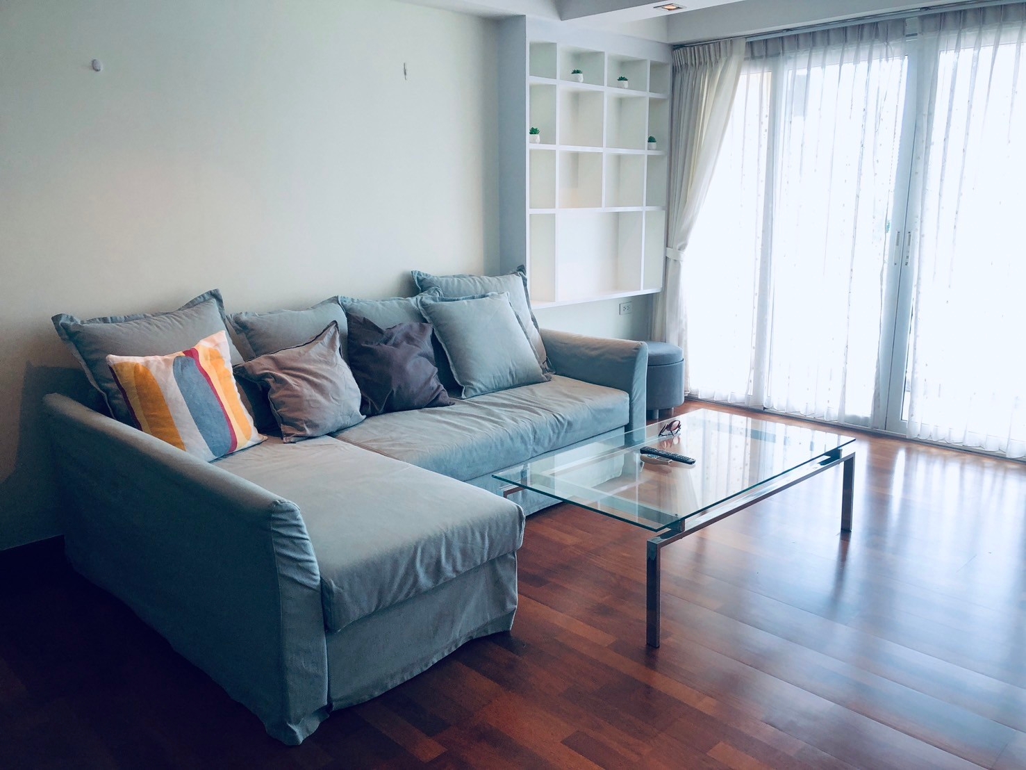 1-Bed, 2-Bath condo at Nusasiri Grand, 35,000 THB/month.