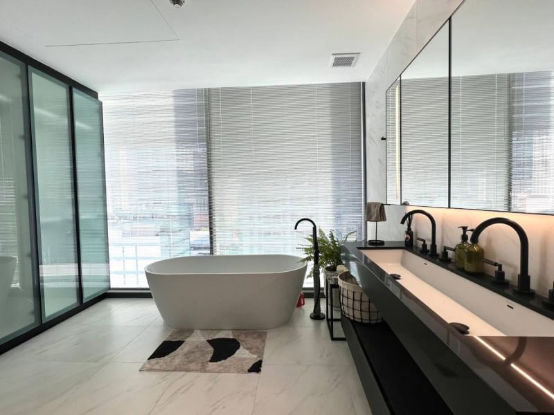 2-Bed, 2-Bath, 98 sqm Condo for Rent at Tait Sathorn 12, Sathon – Stunning City Views, BTS Saint Louis, ฿120,000/month, Modern Luxury Living