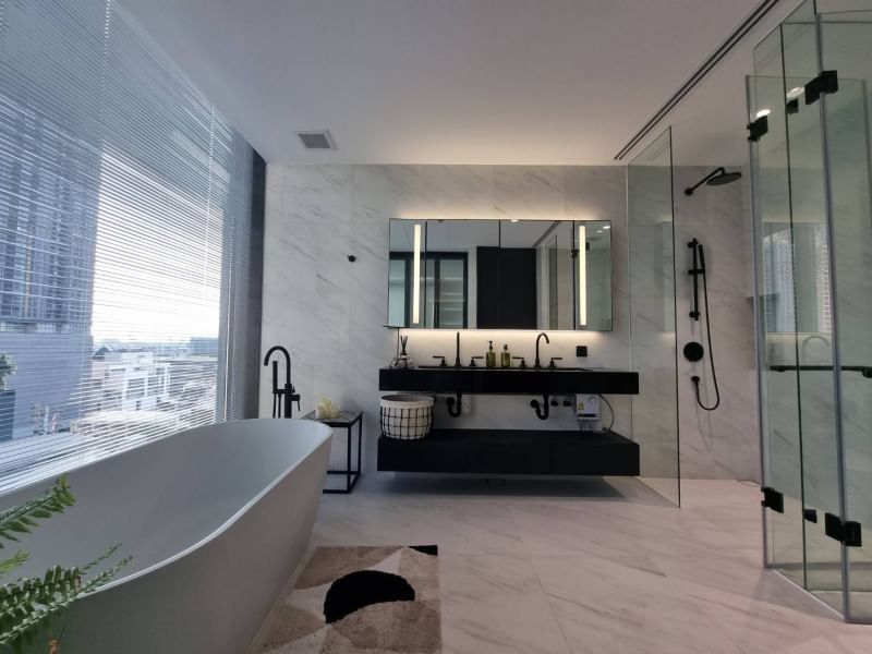 2-Bed, 2-Bath, 98 sqm Condo for Rent at Tait Sathorn 12, Sathon – Stunning City Views, BTS Saint Louis, ฿120,000/month, Modern Luxury Living