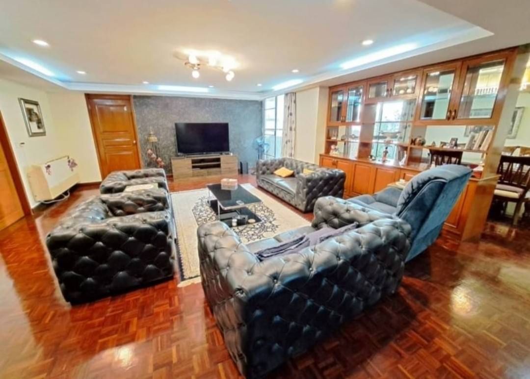 Spacious 4-bedroom condo at Tai Ping Towers, 252 sqm, fully furnished. Prime Ekamai location near BTS. Rent: 60,000 THB/month. Excellent amenities.