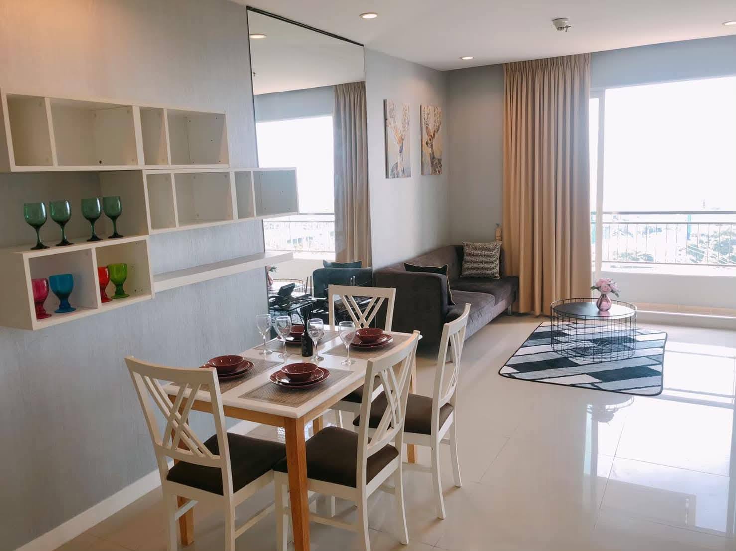 2-BR, 2-BTH, 75 sqm Condo for Rent at Circle Phetchaburi 36, 45,000 THB/month, Near Phetchaburi MRT