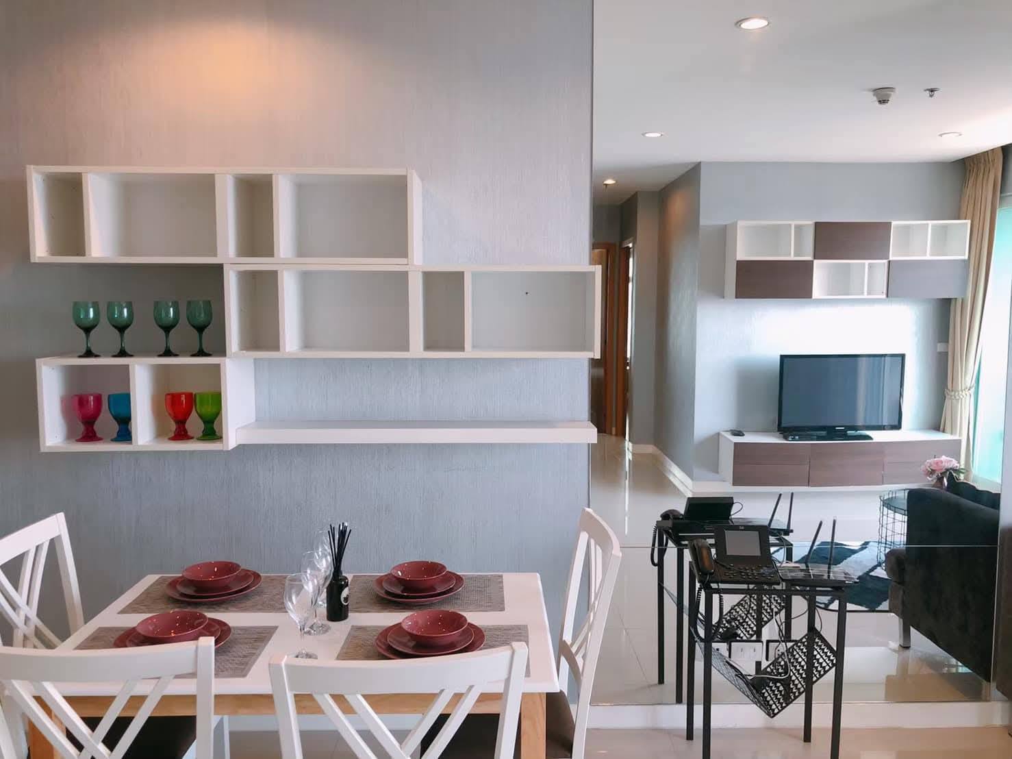 2-BR, 2-BTH, 75 sqm Condo for Rent at Circle Phetchaburi 36, 45,000 THB/month, Near Phetchaburi MRT