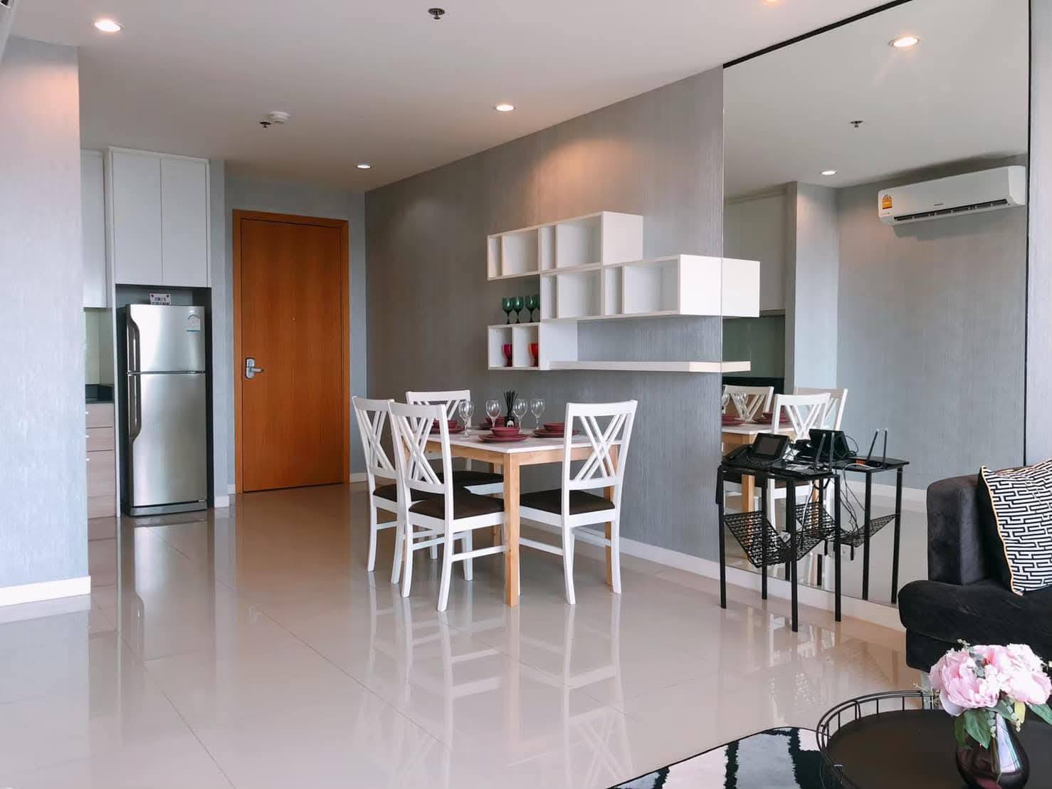2-BR, 2-BTH, 75 sqm Condo for Rent at Circle Phetchaburi 36, 45,000 THB/month, Near Phetchaburi MRT