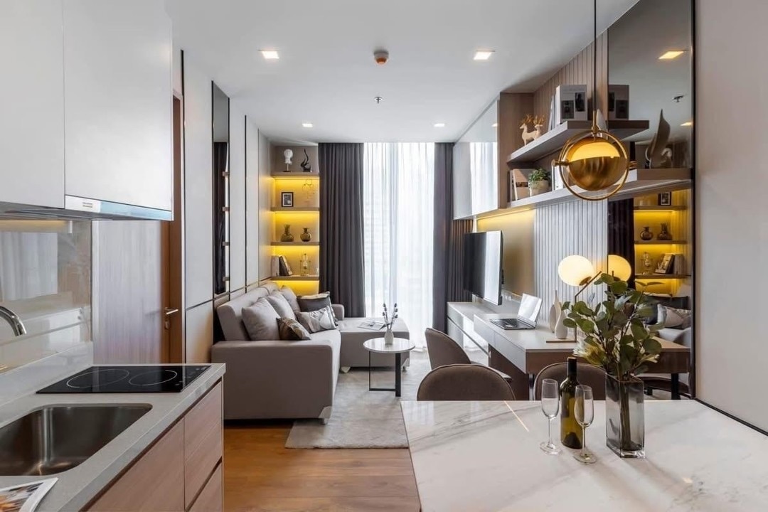 1-Bed 1-Bath condo at Noble Around Sukhumvit 33, 36 sqm, fully furnished, 33,000 THB/month. Near BTS Phrom Phong. Contact Best BKK Condos for more details.