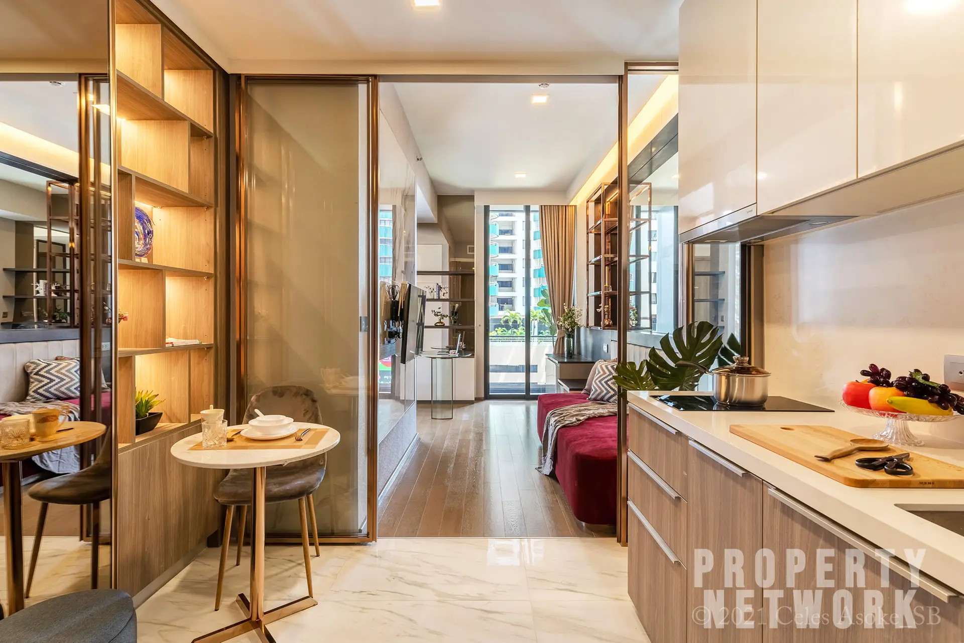 1-Bedroom, 1-Bath, 42sqm Condo at Celes Asoke, For Rent 35K THB/month, Near MRT Sukhumvit & BTS Asoke, Fully Furnished, Prime Bangkok Location