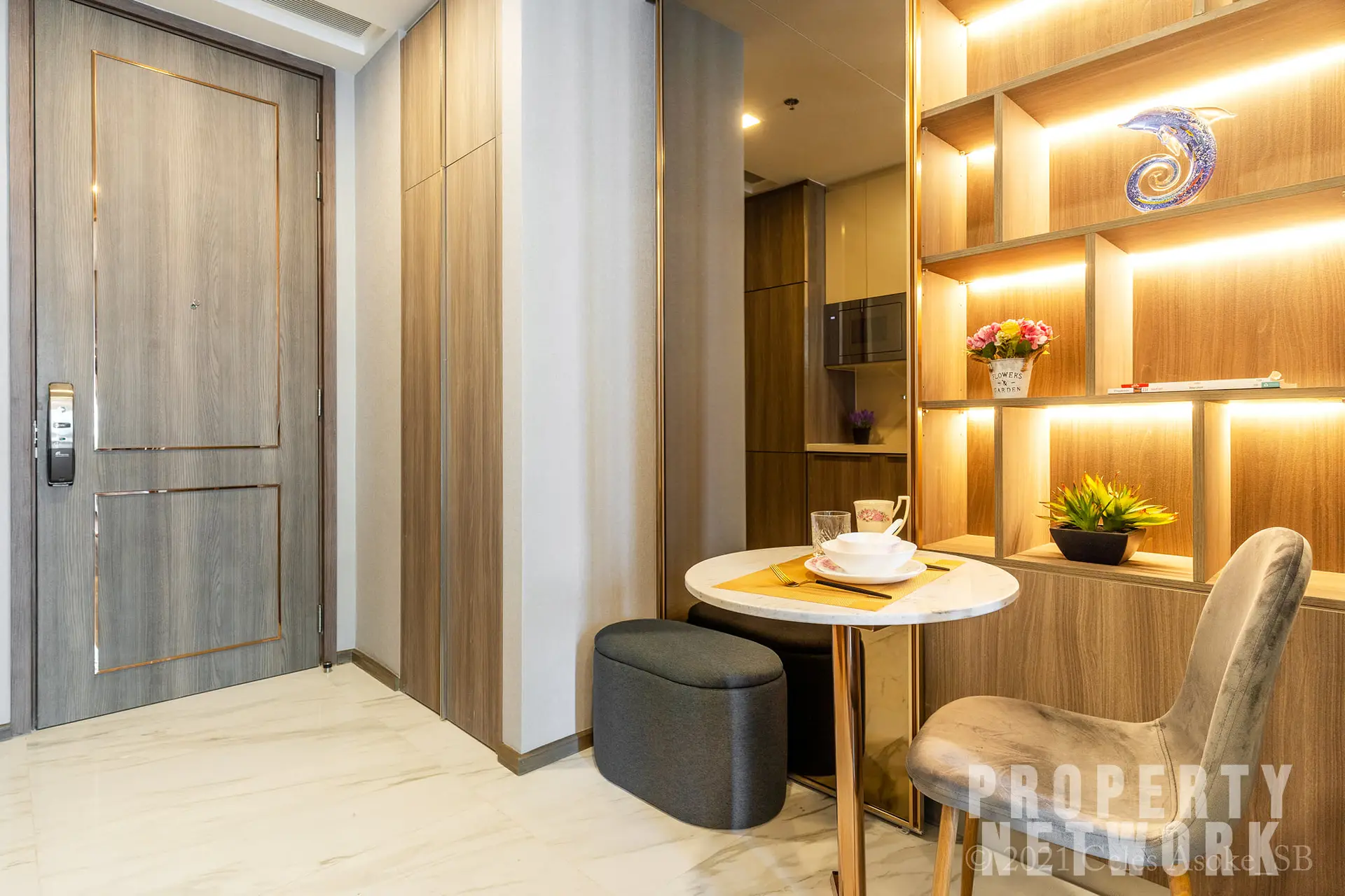 1-Bedroom, 1-Bath, 42sqm Condo at Celes Asoke, For Rent 35K THB/month, Near MRT Sukhumvit & BTS Asoke, Fully Furnished, Prime Bangkok Location