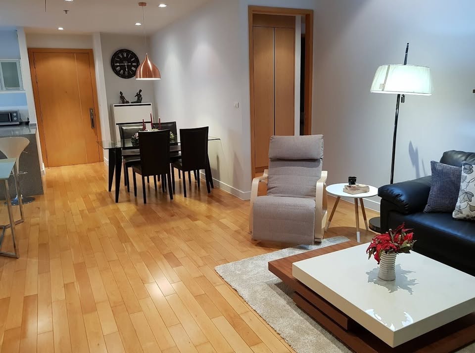 Fully furnished 2-bedroom, 2-bathroom condo at Millennium Residence, 92 sqm, 37th floor with unblocked city views, modern Western kitchen, and luxury amenities.