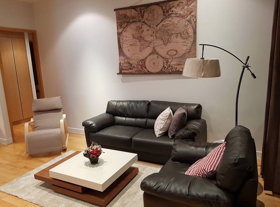 Fully furnished 2-bedroom, 2-bathroom condo at Millennium Residence, 92 sqm, 37th floor with unblocked city views, modern Western kitchen, and luxury amenities.
