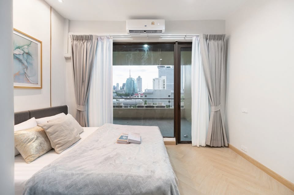 2-Bedroom, 1-Bathroom, 80sqm Baan Chao Praya Condo for Sale, 7.99M THB, Near BTS Saphan Taksin, 4 Min to IconSiam