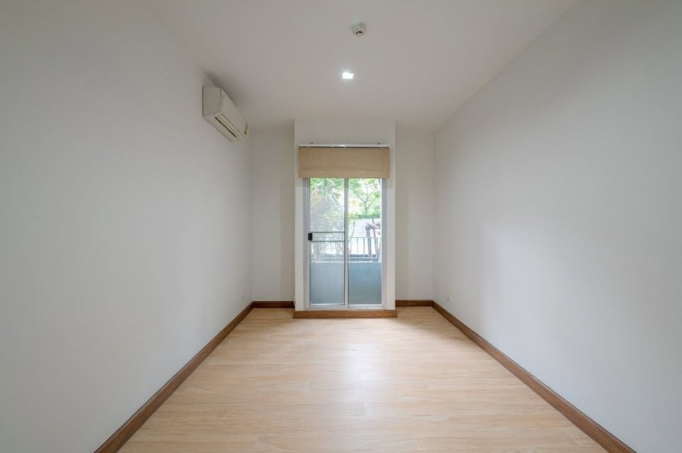Modern 2-bedroom condo at The Seed Muse 26 with private garden, stylish interiors, and direct pool access in Sukhumvit 26, Bangkok.