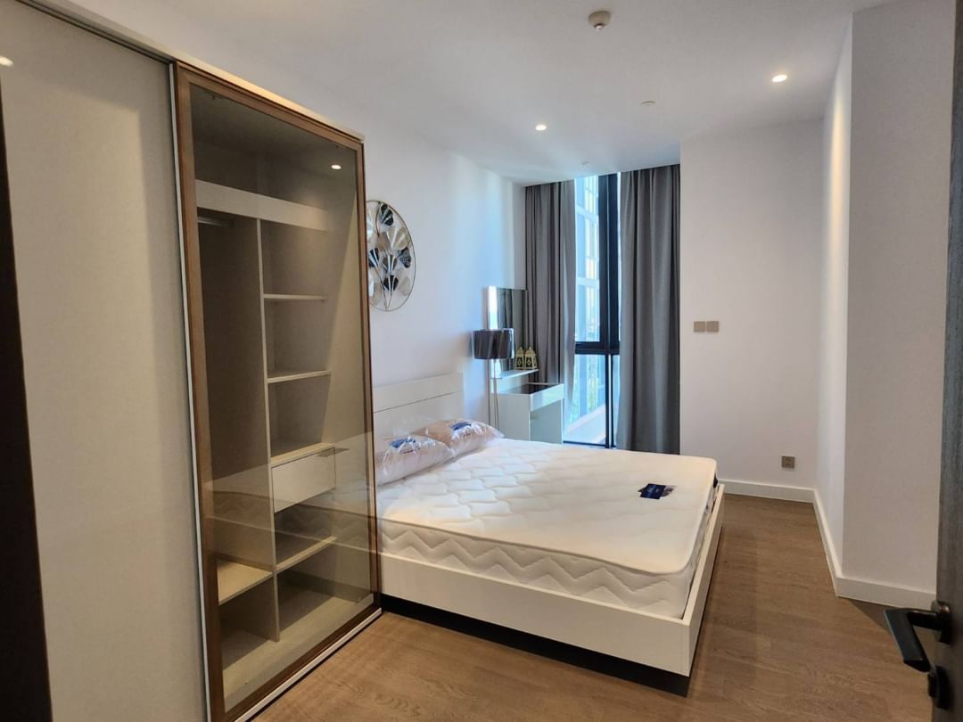 Luxurious 2-bed, 2-bath condo at Supalai Icon Sathorn, 93 sqm, pool view, fully furnished. Prime Sathorn location. Rent 100K THB. Contact us today!