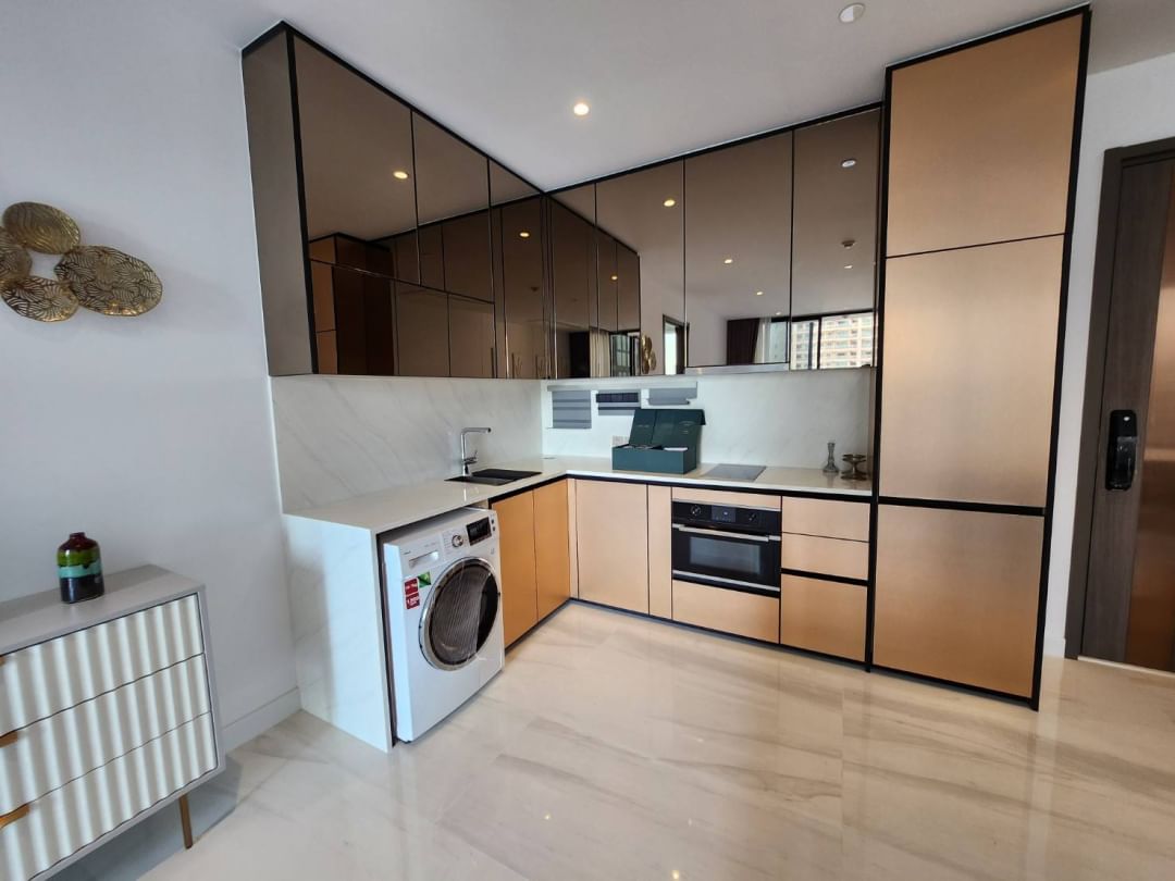 Luxurious 2-bed, 2-bath condo at Supalai Icon Sathorn, 93 sqm, pool view, fully furnished. Prime Sathorn location. Rent 100K THB. Contact us today!