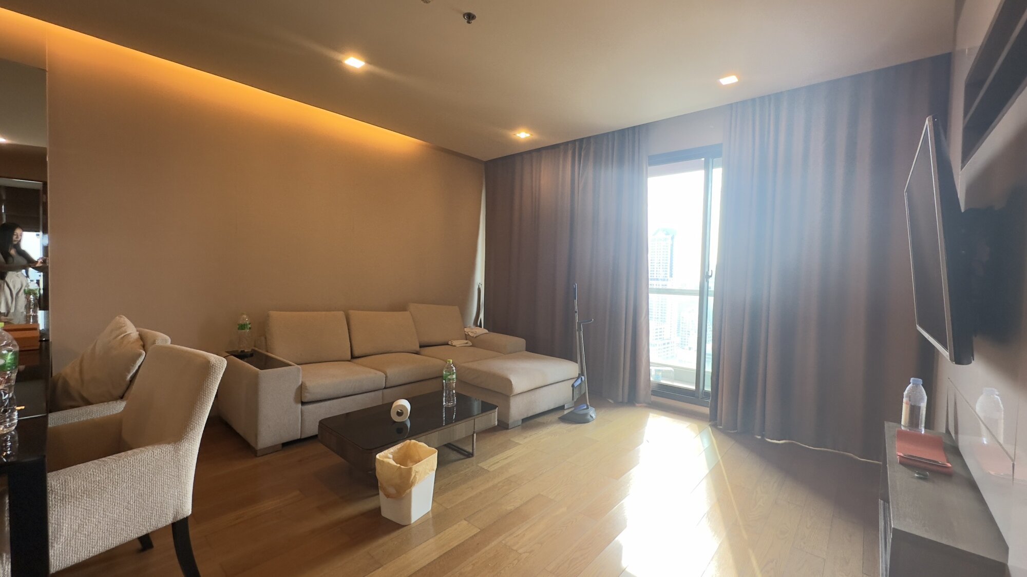 Luxury 2-bedroom condo at The Address Sathorn, 75 sqm, 36th floor, near BTS Chong Nonsi. Rent at 55,000 THB/month. Fully furnished with top amenities.