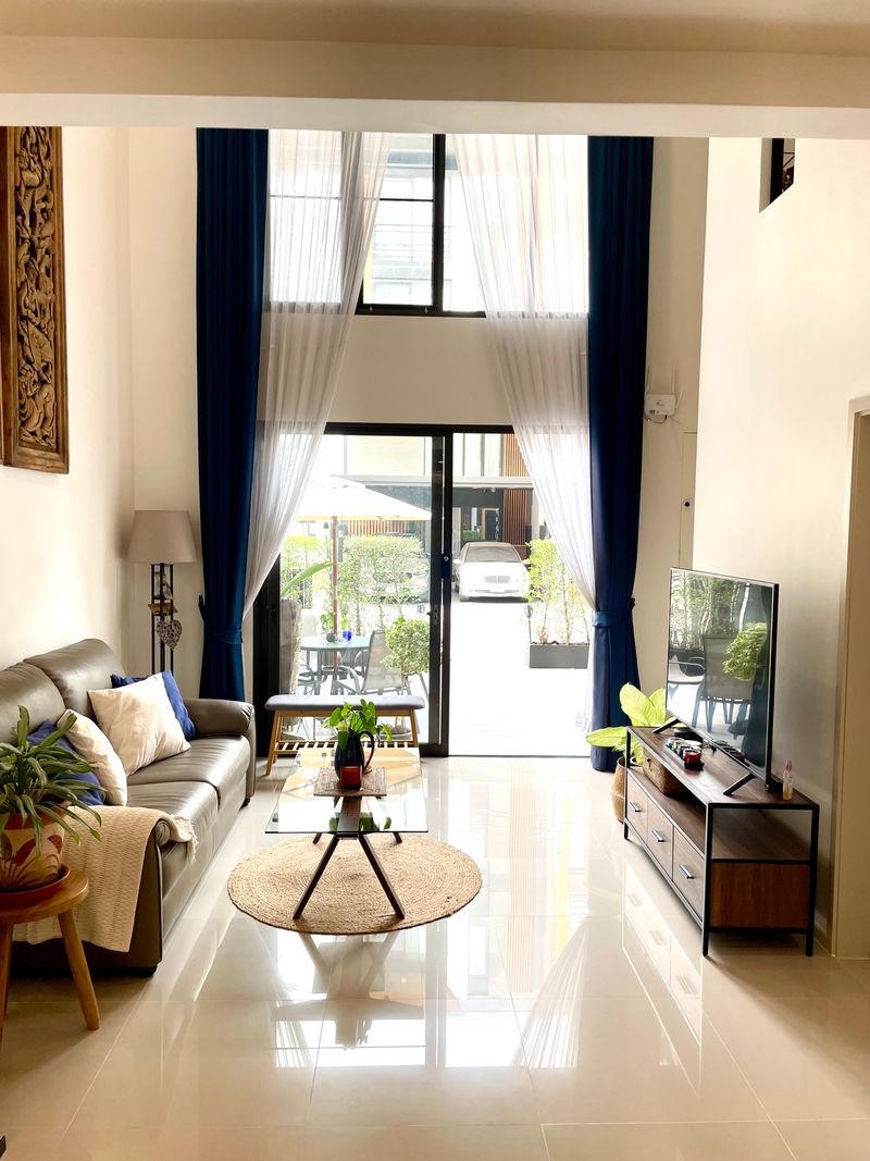 3-Bed 4-Bath 220 sqm Townhome for Rent at Moo Baan Shizen, Near BTS On Nut – 100,000 THB/Month