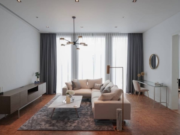 2 Bedrooms, 3 Bathrooms 135 sqm size The Ritz Carlton Residences Bangkok For Rent 150,000THB