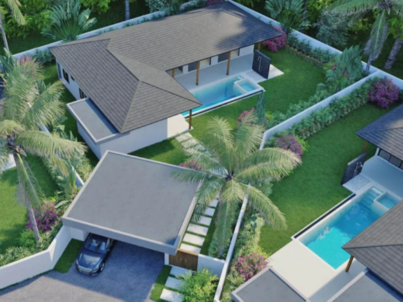 3 Bedrooms, 3 Bathrooms 250sqm @FANTASTIQUE FAMILY HOUSE WITH GARDEN, 5 MINUTES FROM THE BEACH AND WINFDIELD INTERNATIONAL For Sale 6,950,000 THB
