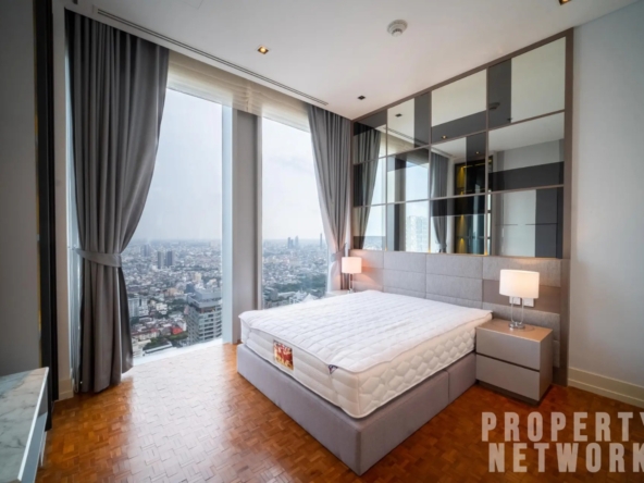 Luxury 2-Bedroom, 2-Bathroom Condo for Rent at The Ritz-Carlton Residences Bangkok, 124 sqm, 50th Floor, ฿160,000/month, Near BTS Chong Nonsi
