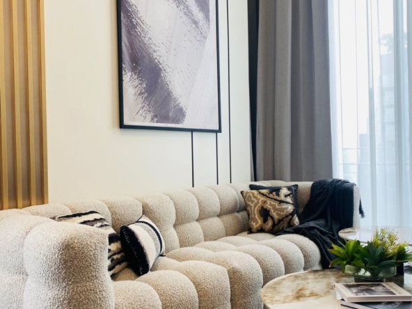Luxurious 2-bedroom 2-bathroom condo for rent at Laviq Sukhumvit 57, 97.5 sqm with 5-star amenities. Prime Thong Lo location. Rent 140,000 THB/month near BTS Thonglor