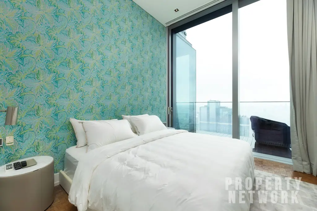 Discover luxury living at The Ritz-Carlton Residences, a 4-bedroom, 4-bathroom condo on the 58th floor, offering 486 sqm of elegance for sale at 350M THB. near BTS Chong Nonsi and near MRT Sam Yan