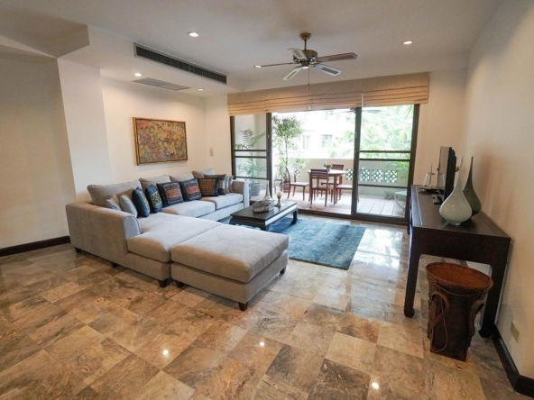 Spacious 3-bedroom, 3-bathroom condo for rent at Raintree Village Sukhumvit 41. Luxury living with premium amenities, 320 sqm. Rent for 120,000 THB/month. Near BTS Phrom Phong Station