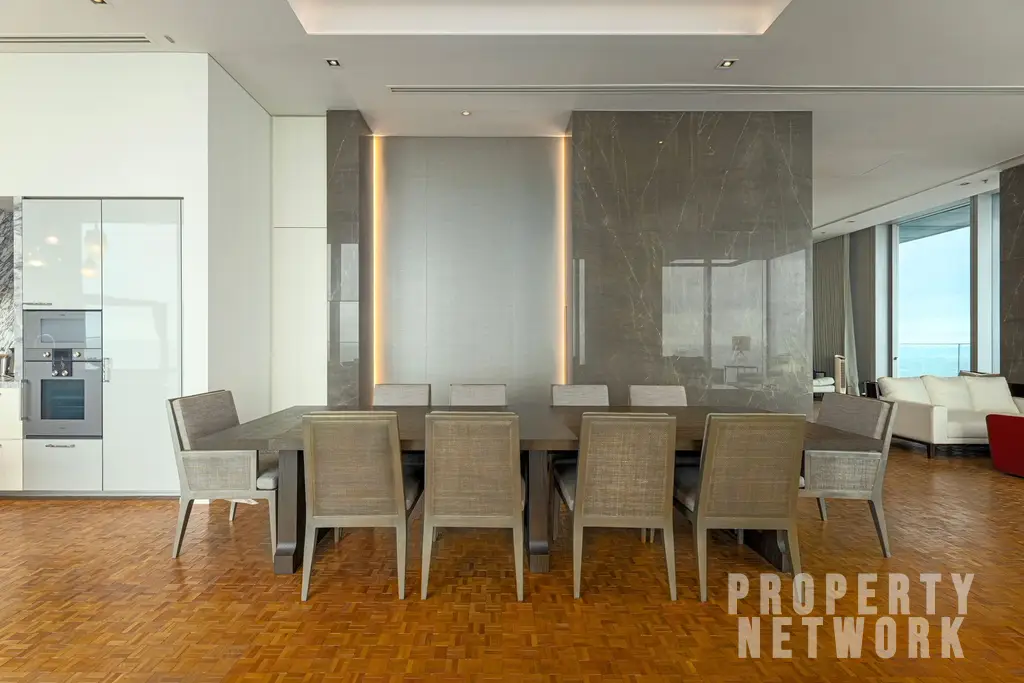 Discover luxury living at The Ritz-Carlton Residences, a 4-bedroom, 4-bathroom condo on the 58th floor, offering 486 sqm of elegance for sale at 350M THB. near BTS Chong Nonsi and near MRT Sam Yan
