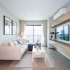 Rent a luxurious 2-bedroom 2-bathroom condo at Rhythm Ekkamai. Stunning 21st-floor views, 80 sqm, fully furnished, near BTS Ekkamai. Rent: 75,000 THB/month.