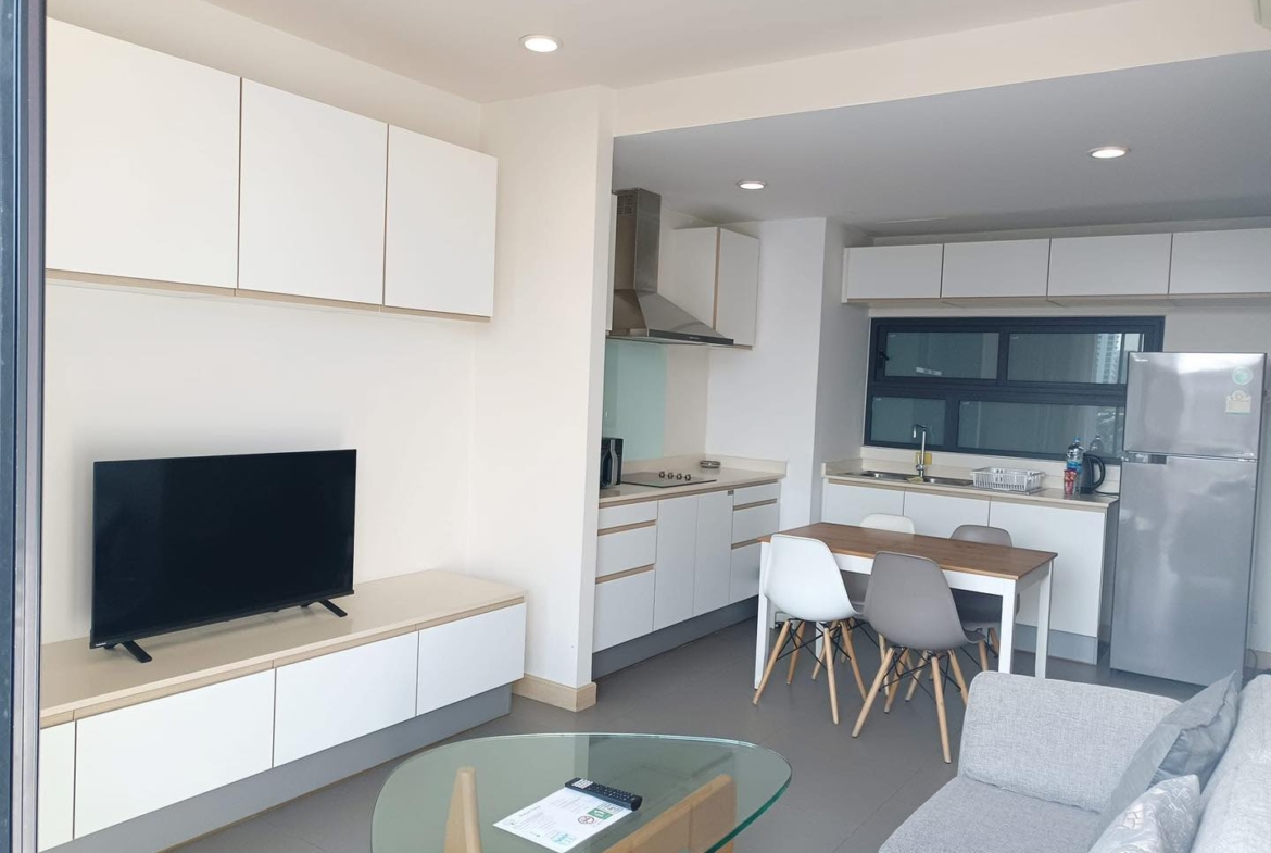 Spacious 2-bedroom, pet-friendly condo for rent at Mattani Suites. Fully furnished, 80 sqm, best amenities, near BTS and top attractions. Rent: 45,000 THB/month