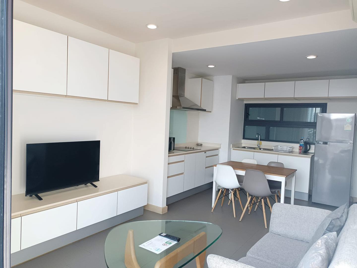 Spacious 2-bedroom, pet-friendly condo for rent at Mattani Suites. Fully furnished, 80 sqm, best amenities, near BTS and top attractions. Rent: 45,000 THB/month