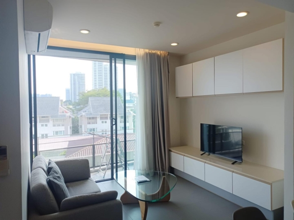Spacious 2-bedroom, pet-friendly condo for rent at Mattani Suites. Fully furnished, 80 sqm, best amenities, near BTS and top attractions. Rent: 45,000 THB/month