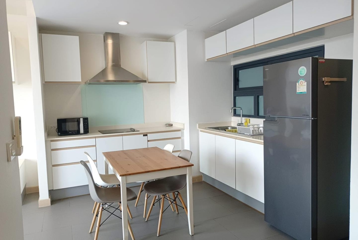 Spacious 2-bedroom, pet-friendly condo for rent at Mattani Suites. Fully furnished, 80 sqm, best amenities, near BTS and top attractions. Rent: 45,000 THB/month