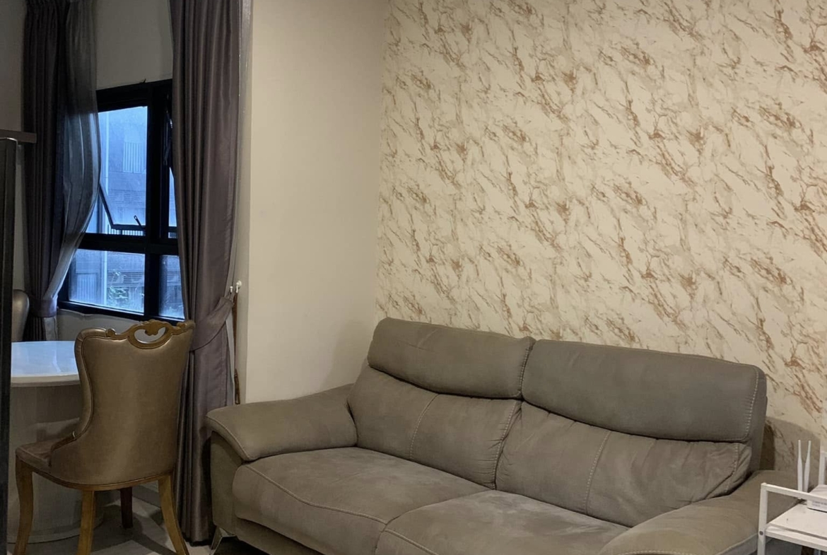 Modern 2-bedroom 1-bathroom 38 sqm condo at Knightsbridge Prime Sathorn. Rent 37,000 THB/month. Fully furnished. Near BTS Chong Nonsi, pool & gym.