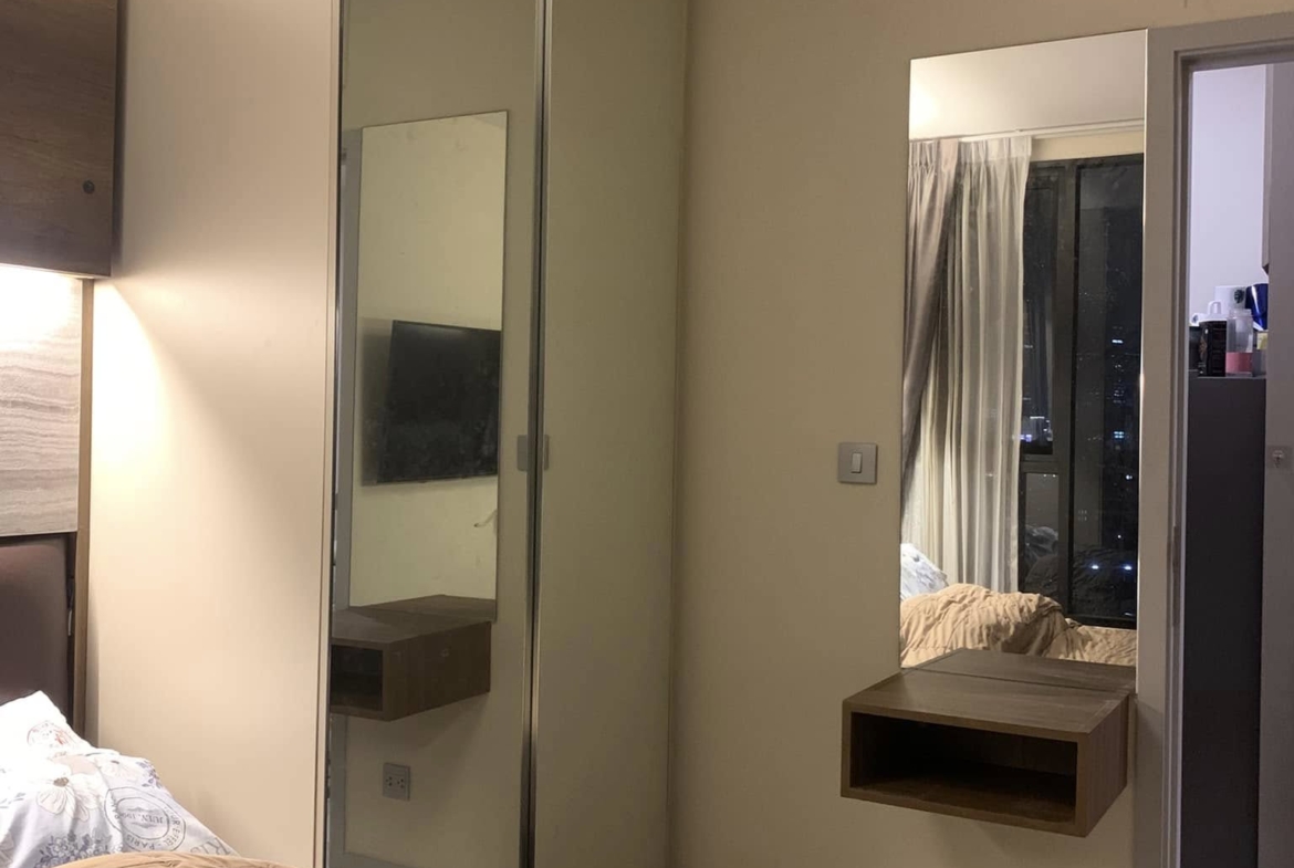 Modern 2-bedroom 1-bathroom 38 sqm condo at Knightsbridge Prime Sathorn. Rent 37,000 THB/month. Fully furnished. Near BTS Chong Nonsi, pool & gym.