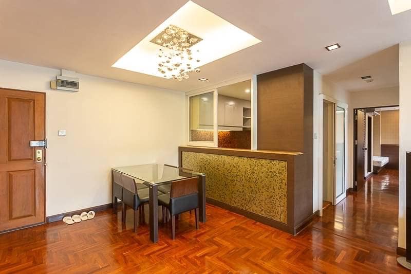 Spacious 3-bed, 2-bath condo, 142 sqm, newly renovated at Supreme Ville, Yen Akat. Peaceful living with premium amenities for 60K THB/month.
