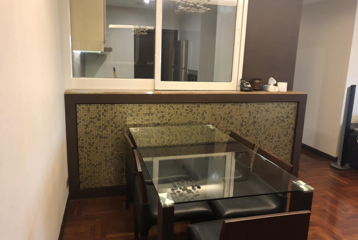 Spacious 3-bed, 2-bath condo, 142 sqm, newly renovated at Supreme Ville, Yen Akat. Peaceful living with premium amenities for 60K THB/month.