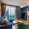 Luxurious 2-bedroom pet-friendly condo for rent at MUNIQ Langsuan. 96 sqm with balcony, fully furnished, next to Lumpini Park. Rent: 130,000 THB/month.