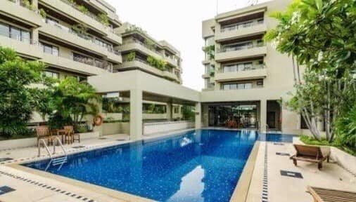 Spacious 3-bed, 2-bath condo, 142 sqm, newly renovated at Supreme Ville, Yen Akat. Peaceful living with premium amenities for 60K THB/month.
