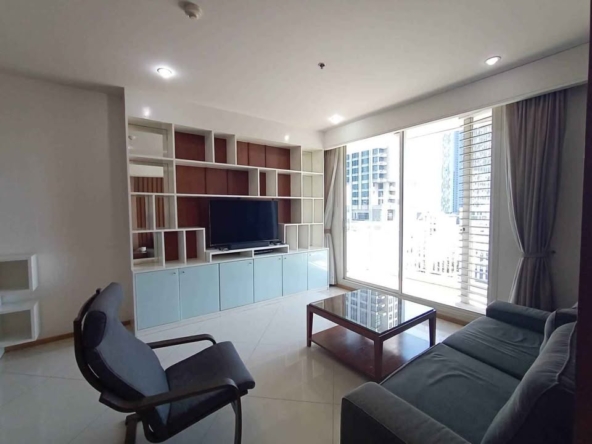 Spacious 2-Bedroom Condo for Rent at The Empire Place Sathorn. Fully furnished, 100 sqm, 7th floor. Prime location near BTS Chong Nonsi. Rent: 45,000 THB/month
