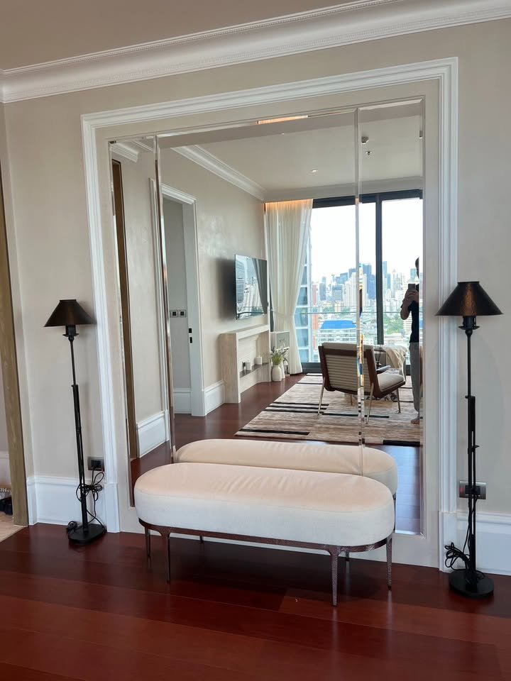 Luxurious 3-Bedroom, 3-Bathroom condo at KHUN by YOO Thonglor, 149 sqm, fully furnished, near BTS Thonglor, for rent at 275K THB/month. Move-in ready.