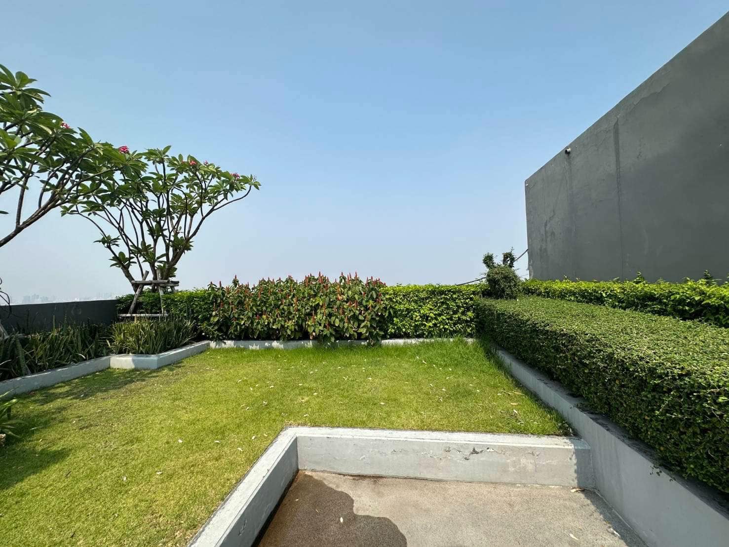 Modern 2-BR Condo at The Base Park West Sukhumvit 77, 44.61 sqm, high floor, rent 27,000 THB/month or buy for 7.29M THB. Stunning views, near BTS.
