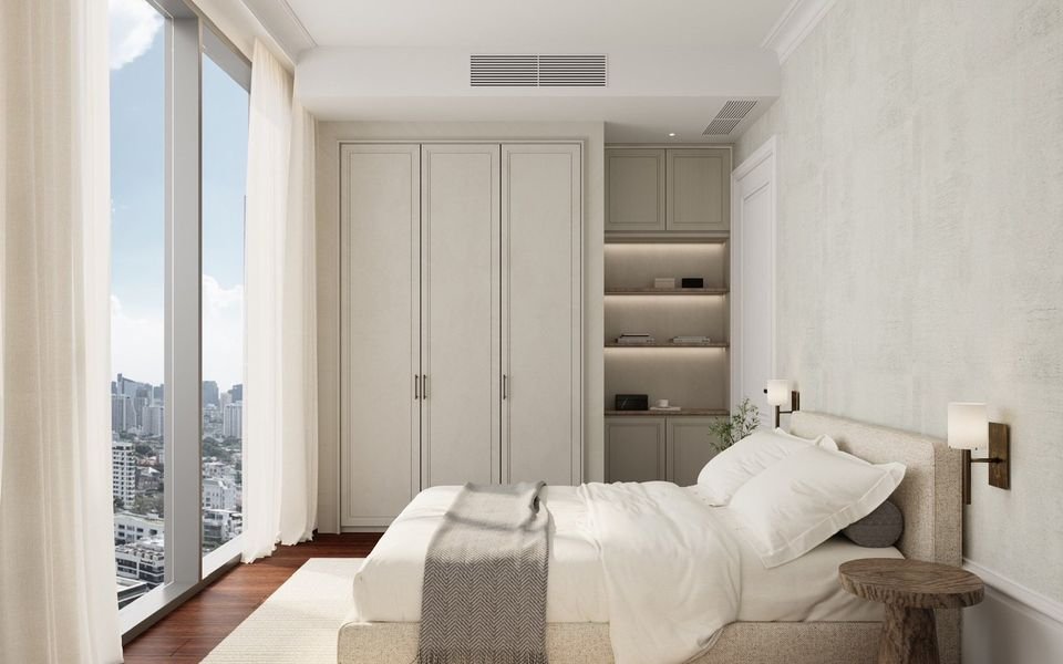 Luxurious 3-Bedroom, 3-Bathroom condo at KHUN by YOO Thonglor, 149 sqm, fully furnished, near BTS Thonglor, for rent at 275K THB/month. Move-in ready.