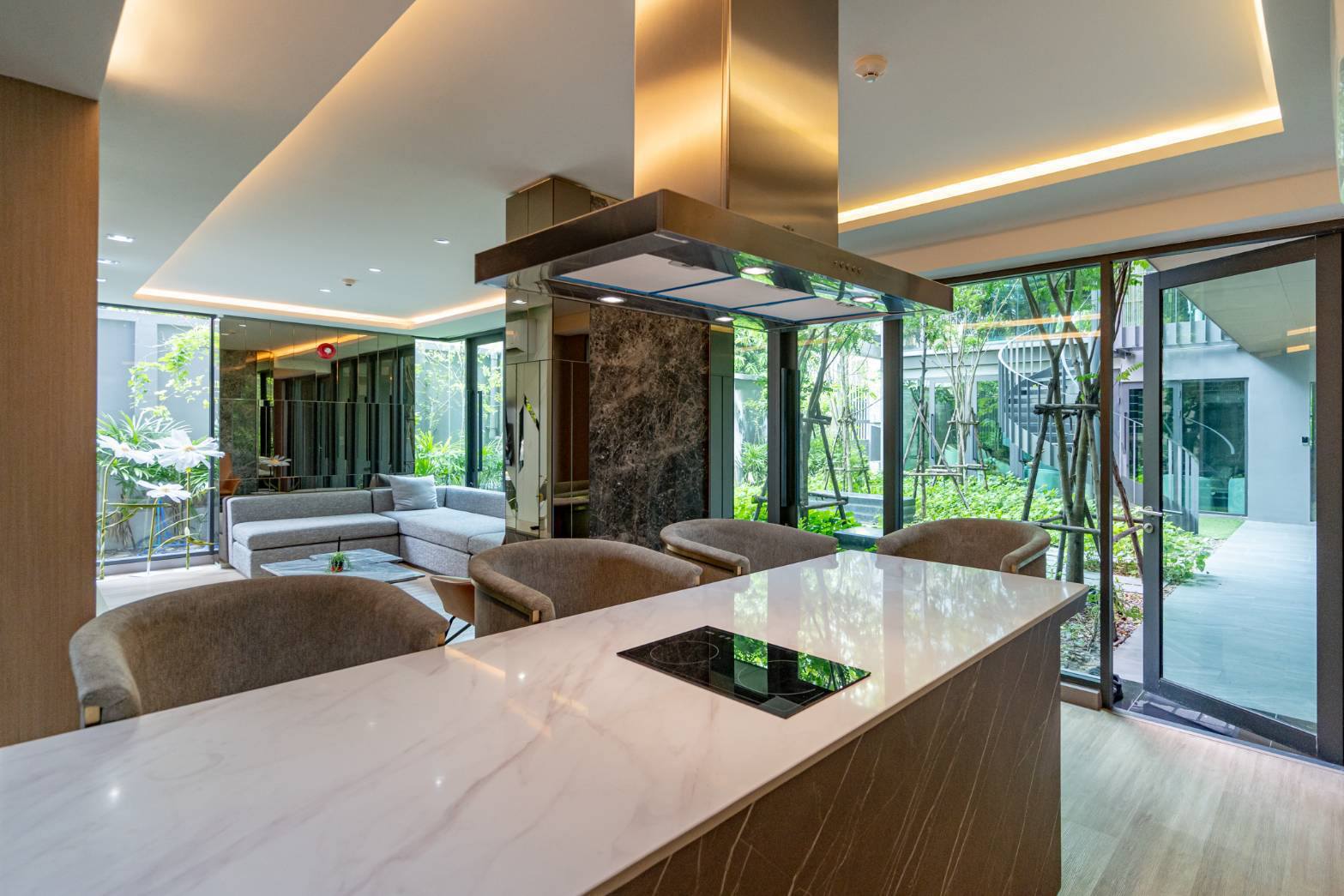 2-bed, 2-bath condo at LLOYD Soonvijai-Thonglor, 54 sqm, for rent starting from 50,000 THB/month. Available Feb 17. Near BTS Thonglor. Fully furnished + free Wi-Fi.