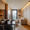 Luxury 2-Bedroom, 2-Bathroom, 77 sqm condo at The Esse at Singha Complex for rent ฿75,000/month. High floor, skyline view, fully furnished, MRT Phetchaburi.