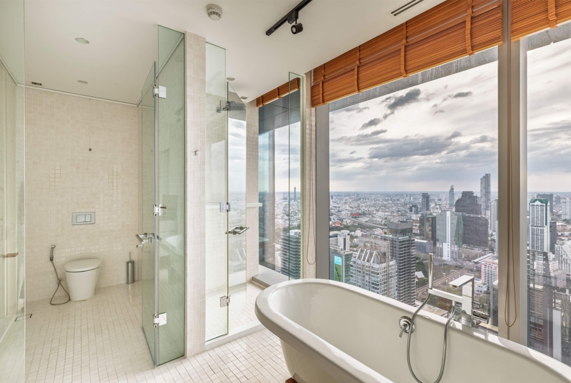 Luxury 2-Bedroom, 3-Bathroom, 248 sqm condo at The Ritz-Carlton Residences for sale ฿144M. High floor, large balcony, BTS Chong Nonsi access, 5-star services.