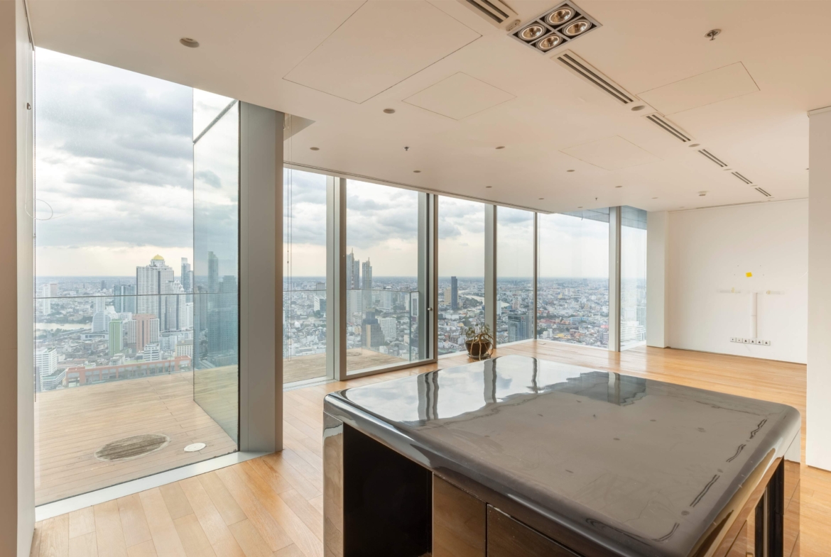 Luxury 2-Bedroom, 3-Bathroom, 248 sqm condo at The Ritz-Carlton Residences for sale ฿144M. High floor, large balcony, BTS Chong Nonsi access, 5-star services.
